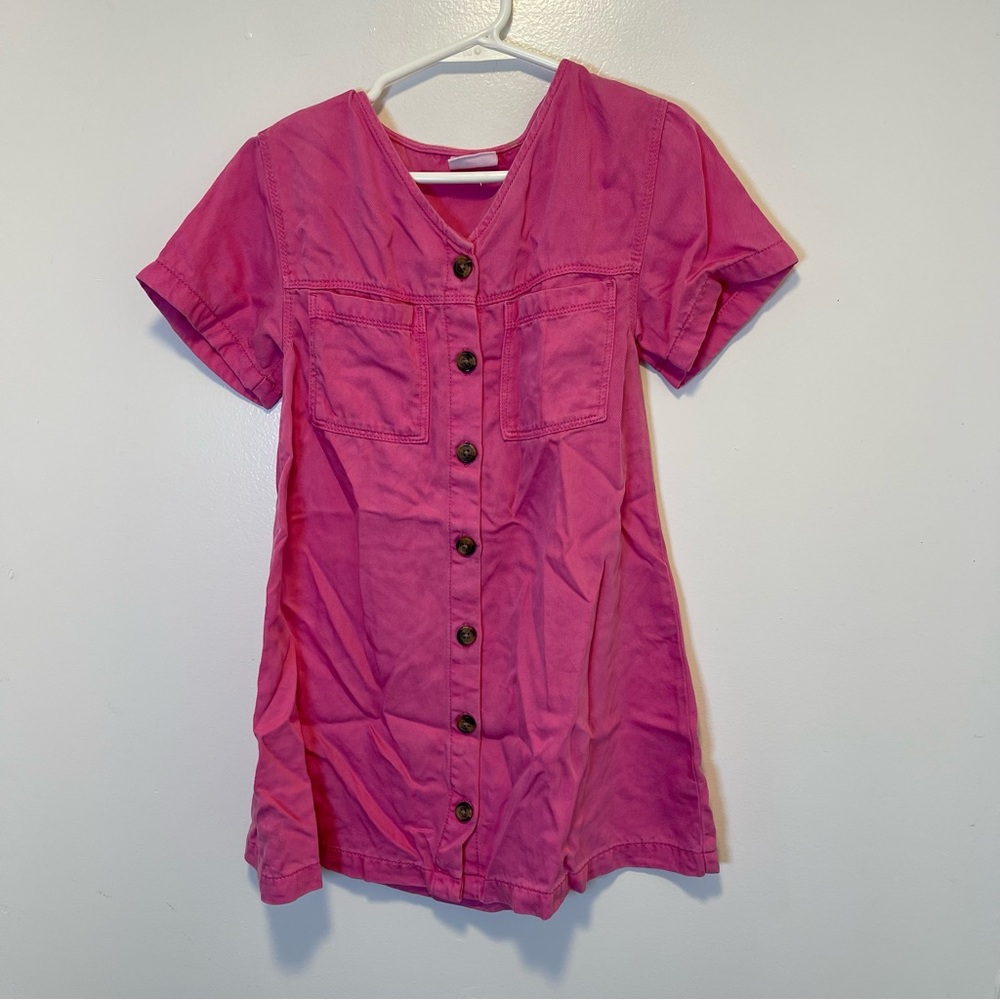 Cotton on kids‎ Pink Button-Up Dress girls size 7